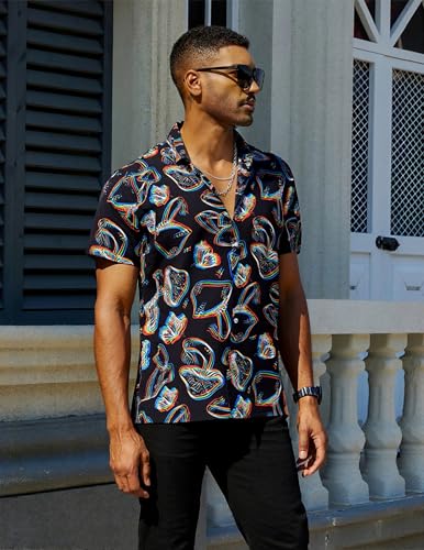 ALISISTER Men's Hawaiian Shirt Button Down Short Sleeve Shirts Funny Novelty Holiday Tops3