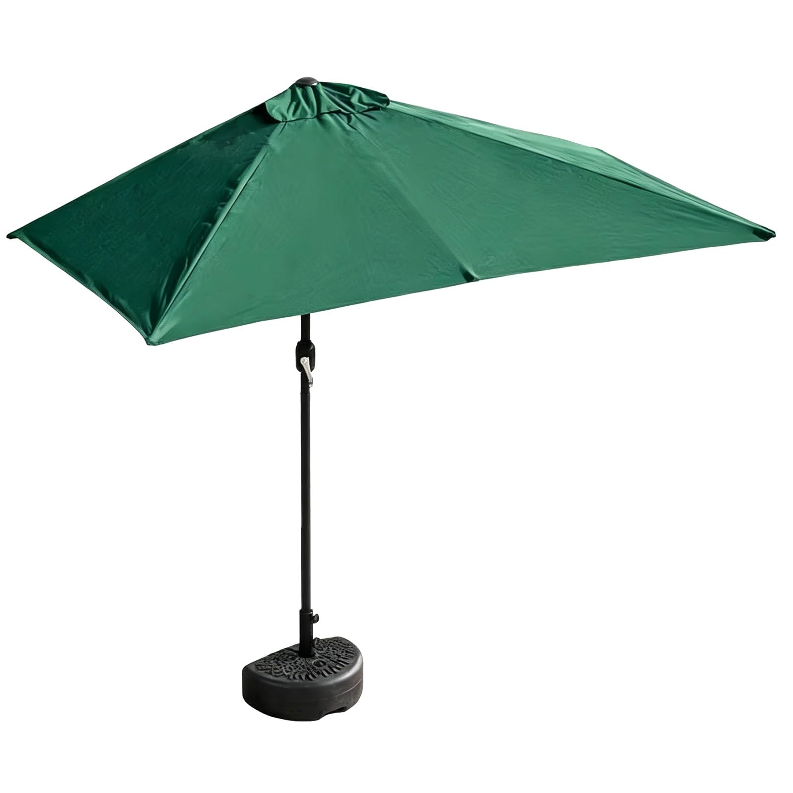 Półprostokątny Parasol Tarasowy Z Korbą I Obciążoną Półokrągłą Podstawą, Regulowana Wysokość Prostokątnej Czaszy Na Balkon, Pomost, Ogród I Ganek