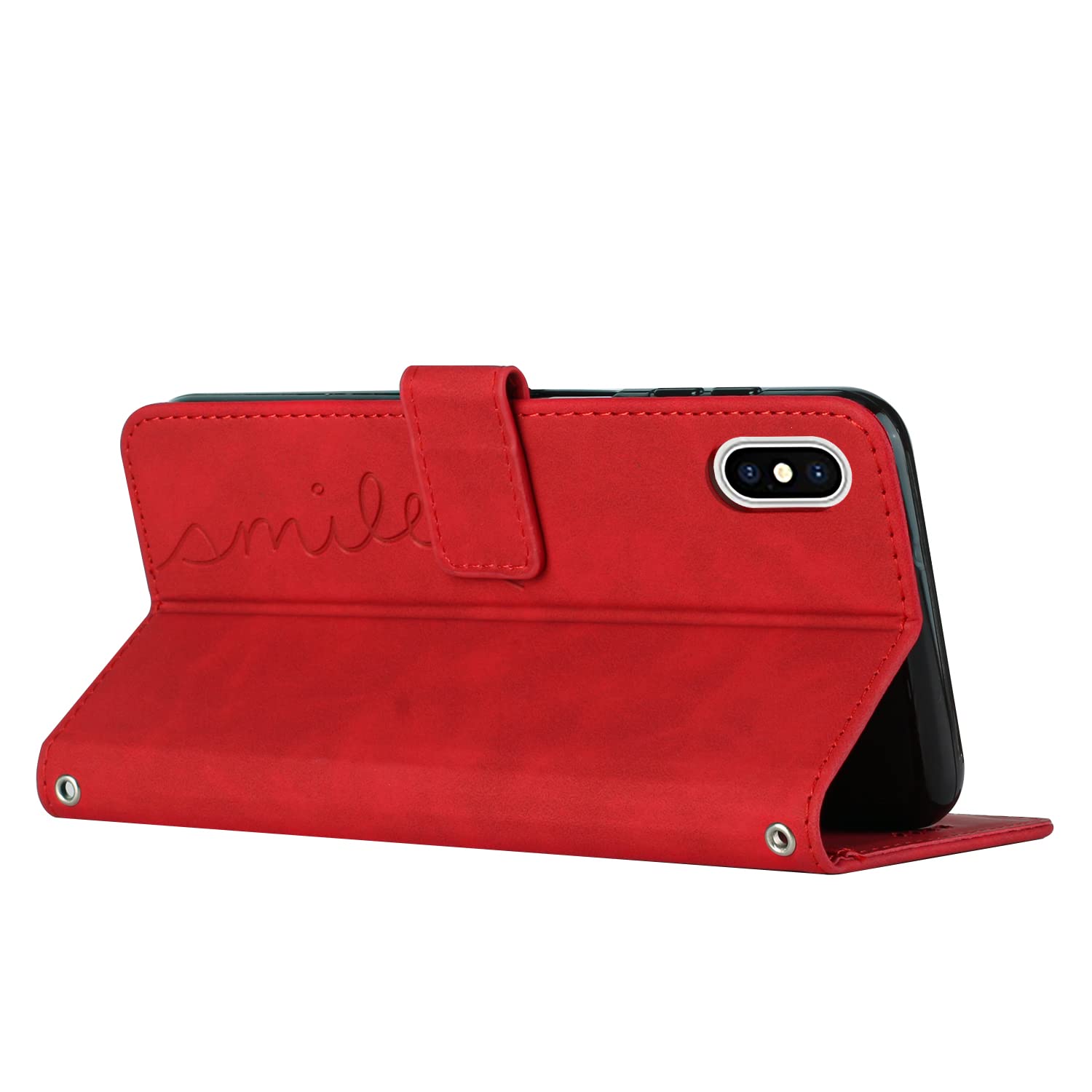 Custodia A Libro Con Portafoglio In Pelle PU Per IPhone XS MAX, Chiusura Magnetica, Antiurto, Colore Marmo Rosa - 3