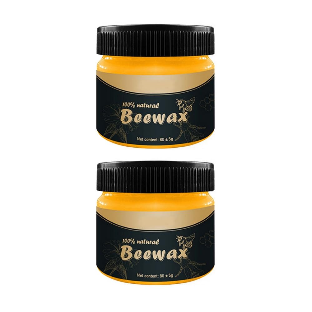 Cera de abeja para condimentos de madera, limpiador de muebles de madera tradicional natural para puertas de madera, mesas, sillas y suelos, protege y mejora el brillo, pulidor de cera de abeja para