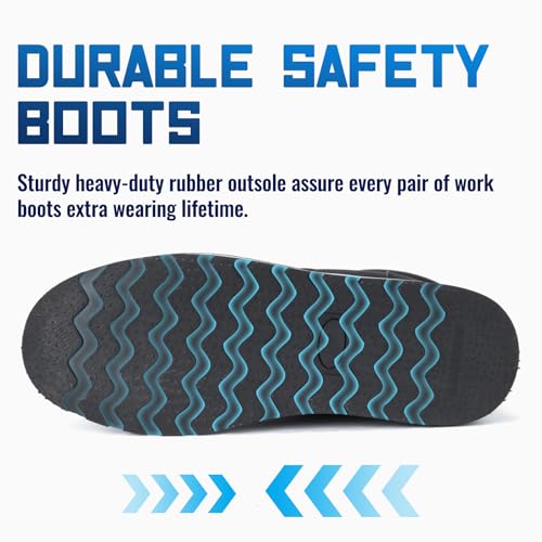 ANGRYRAM Winter Steel Toe Boots for Men Moc Toe Waterproof Work Boots Men's Comfortable Steel Toe Wedge Safety Boots Lightweight Indestructable Construction Boots4