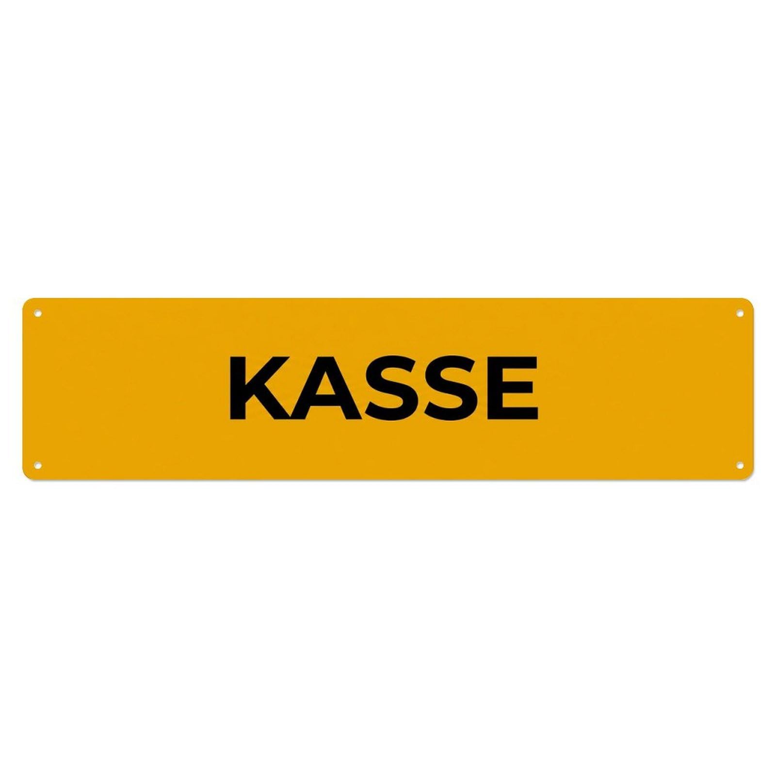 Kasse Checkout Payment Counter Metal Tin Sign