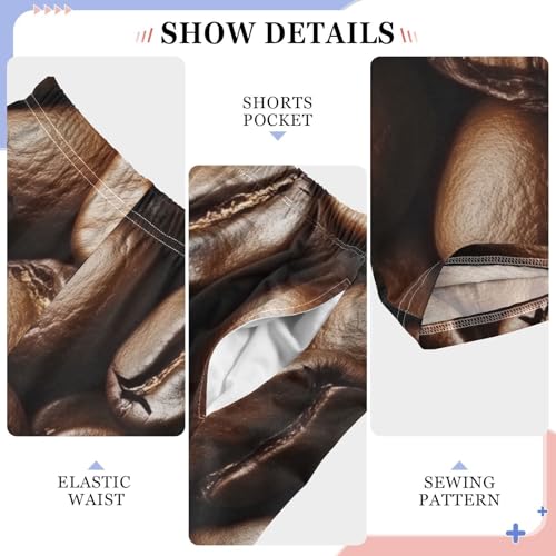 ZZXXB Coffee Bean Boys Long Pants Soft Trousers Elastic Waist Kids Lounge Bottoms with Pockets S-XL4