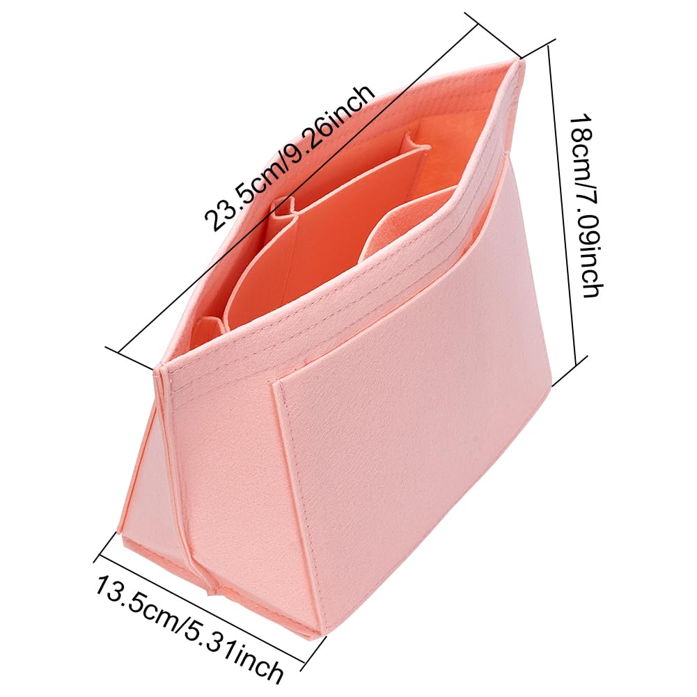 Organiseur Sac à Main WADORN - 23,5x18x13,5cm - Feutre Rigide - Compartiments Multiples - Maintient Forme Sac