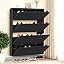 4 Flip Drawers Black