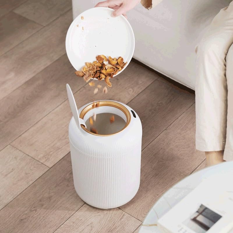 Smart Trash Can Automatic Sensor Trash Can with Lid Trash Bin Bathroom Wastebasket Smart Home(E) image 5