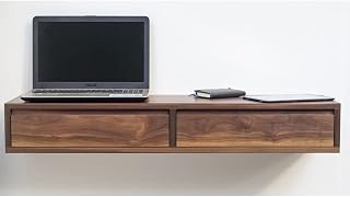 Solid sheesham Wood Floating Study Table with 2 Drawers Storage for Students Laptop Office Desk Wooden Wall Mount Storage ... Price In India