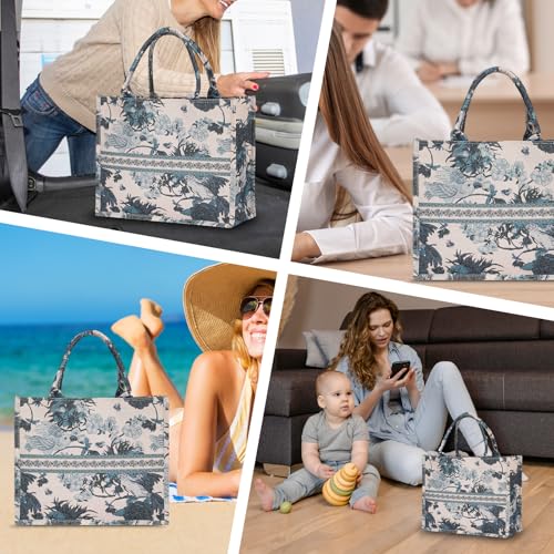 Bolso tote estampado floral de gran capacidad miniatura 4