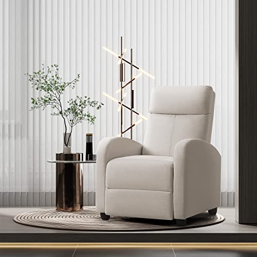 JUMMICO Recliner Chair Adjustable Home Theater Single Fabric Recliner