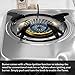 XtremepowerUS 25,516BTU Double Burner Stove Auto Ignition Cooktop Outdoor LPG Propane Camping 2 Stove Burner Portable Stove Burner, Stainless Steel