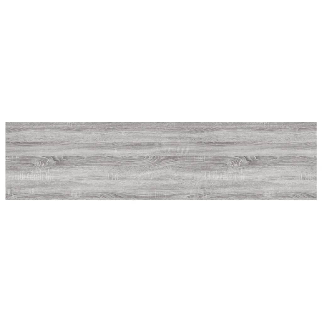 Wandregale 4 STK. Grau Sonoma 80x20x1,5 cm Holzwerkstoff, multifunktionales Regalsystem für Wohnzimmer Büro Kinderzimmer, Flexibles Steckregal zur Aufbewahrung und Ordnung