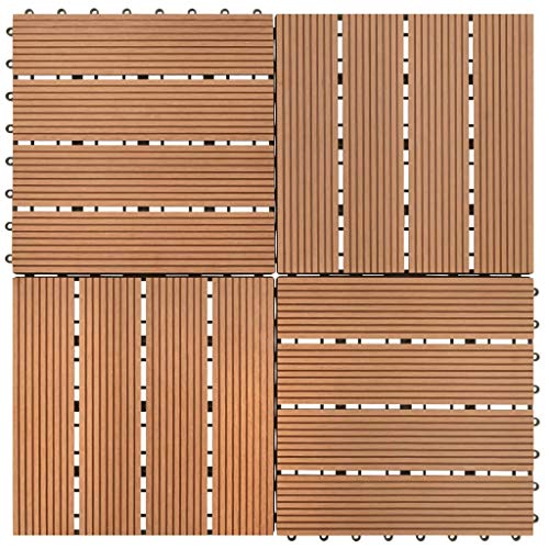 Tidyard WPC Tiles Wood Plastic Coposite Tile Set WPC Decking