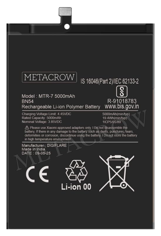 Image of Original BN54 Battery Compatible with Xiaomi Redmi 9 Prime - (5020mAh) - 1 Year Warranty AB71