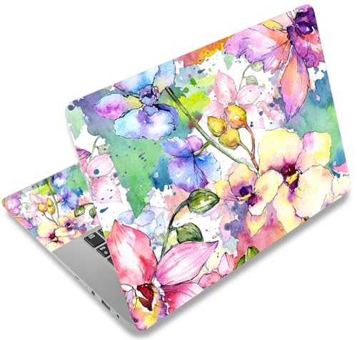 icolor Laptop Skin Sticker Decal 12 13 13.3 14 15 15.4 15.6 inch Personalized Universal Notebook Vinyl Skin Stickers Cover Art Decal Computer Protector (Flowers)