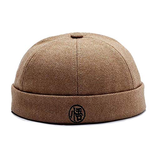 Embroidery Parent-Child Skullcap Beanies Hat Pumpkin Hat Foldable Portable Brimless Hat Bonnet Sailor Hat(3 Sizes)