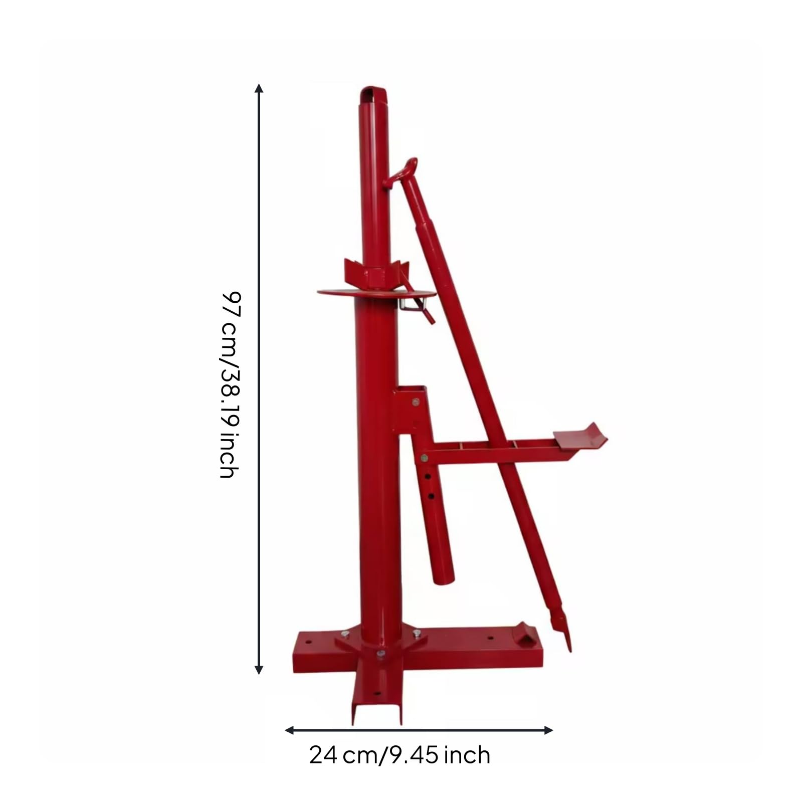 Harilla Smontagomme Manuale Attrezzo Smontagomme Montaggio Smontaggio Leva Manuale Struttura Acciaio Basamento Largo Palo Verticale Azione Meccanica Potente