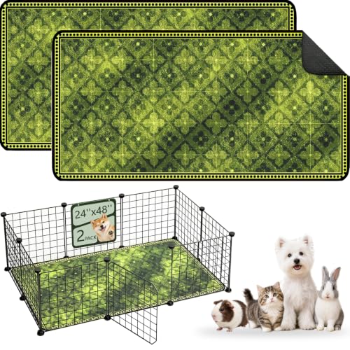 Image of Washable Guinea Pig Pee Pads,Reusable Guinea Pig Cage Liner 2 Pack
