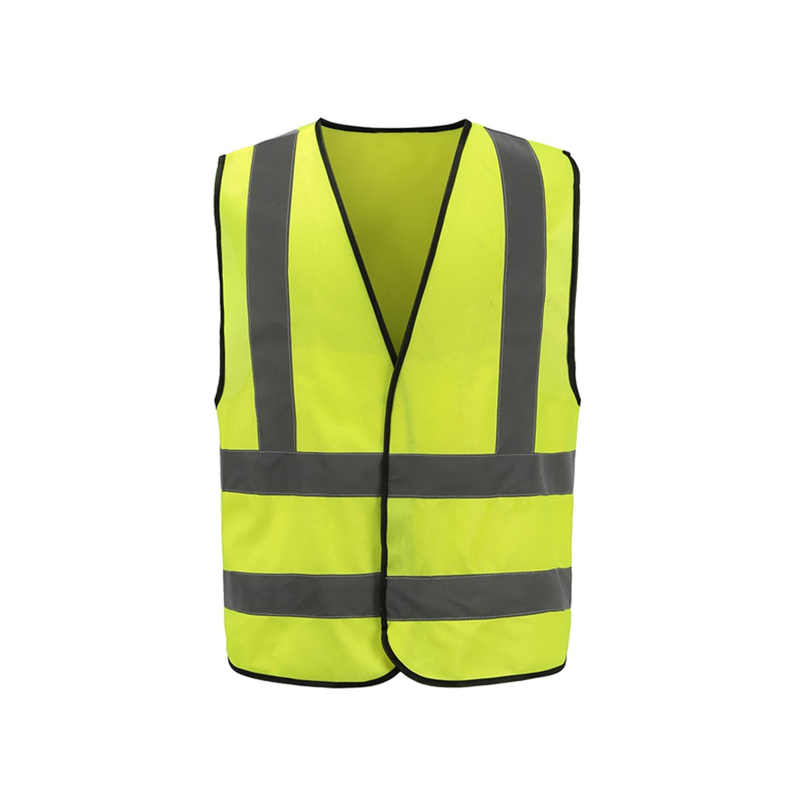 Warnweste, Warnweste der Klasse 2, ANSI, reflektierend, Unisex, Taschen, Reißverschlüsse, mehrfarbig, verschiedene Größen(Gelb,4-5XL)