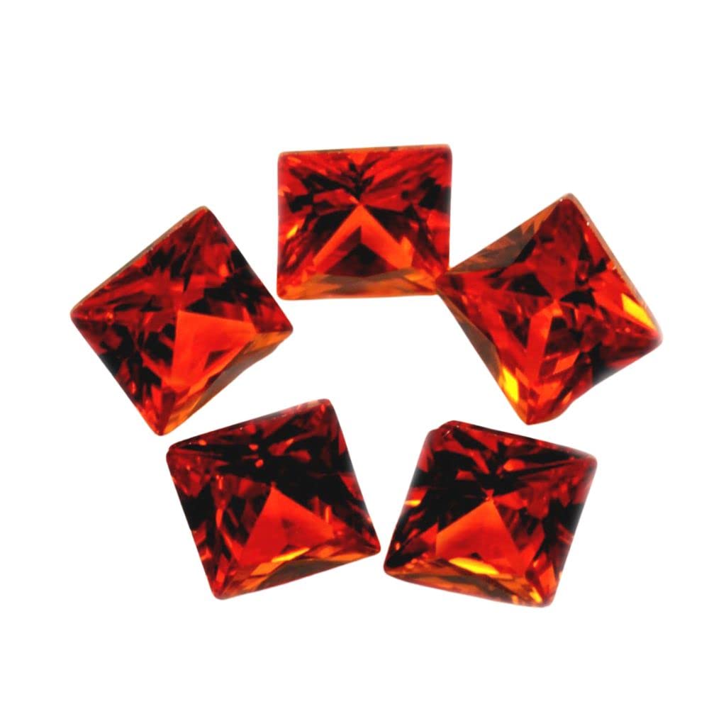 Created Red Cubic Zircon at Wholesale Rate (Rs 7.5/Carat) Fine Quality Princess Shape ???? Loose Gemstone for Reselling Astrologers Jewellers Crystal Healing Astrological-image-48