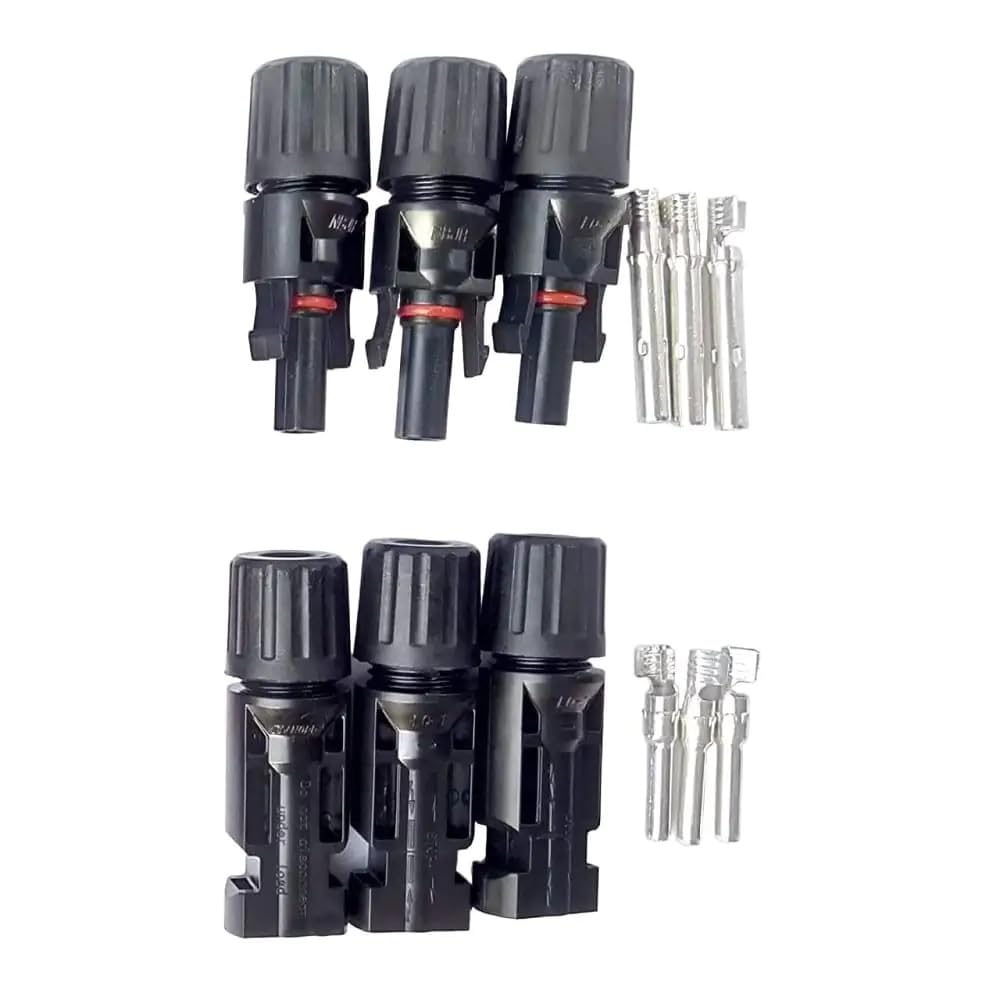Image of Solar MC-4 Wire Connector for Solar Panel Connection 1500V (Set of 3)