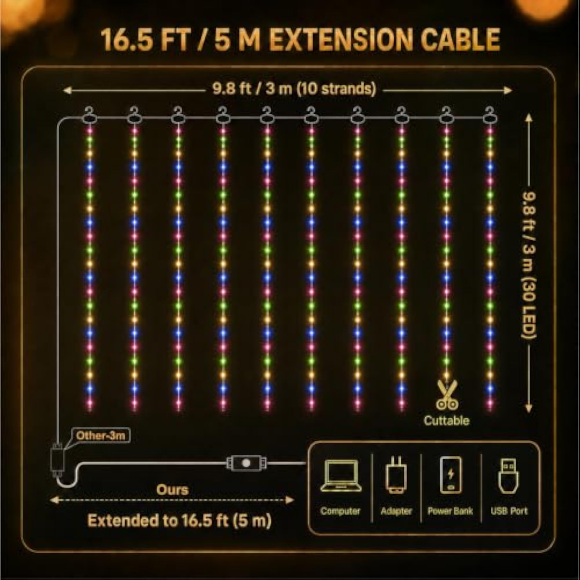 300 L Multicolor Light Curtain