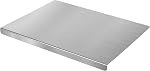 HUAKENER Cutting Board with Counter Lip, Stainless Steel Cutting Boards for Kitchen, Large Cutting Board with Silicone Mat for Meat, Fruits, Vegetables, Bread (15.7 x 11.8 Inch)