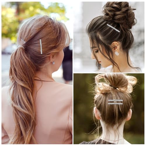 Pinzas para cabello con cristales brillantes 4 piezas miniatura 5