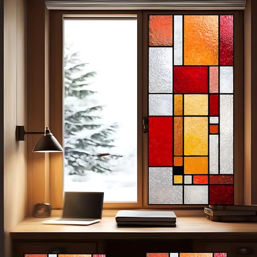 Vinilo para Ventanas Estilo Vidrio Colorido 17.5x39.4 in miniatura 1