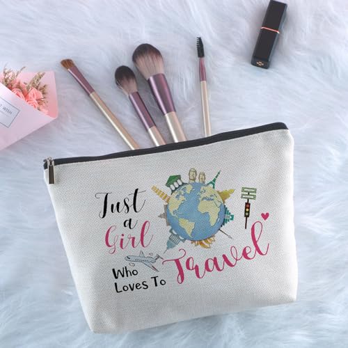 Travel Lover Gifts Zipper Makeup Bag - Travel Cosmetic Bag for Women, Best Friends, Sister - Unique Birthday Gifts3