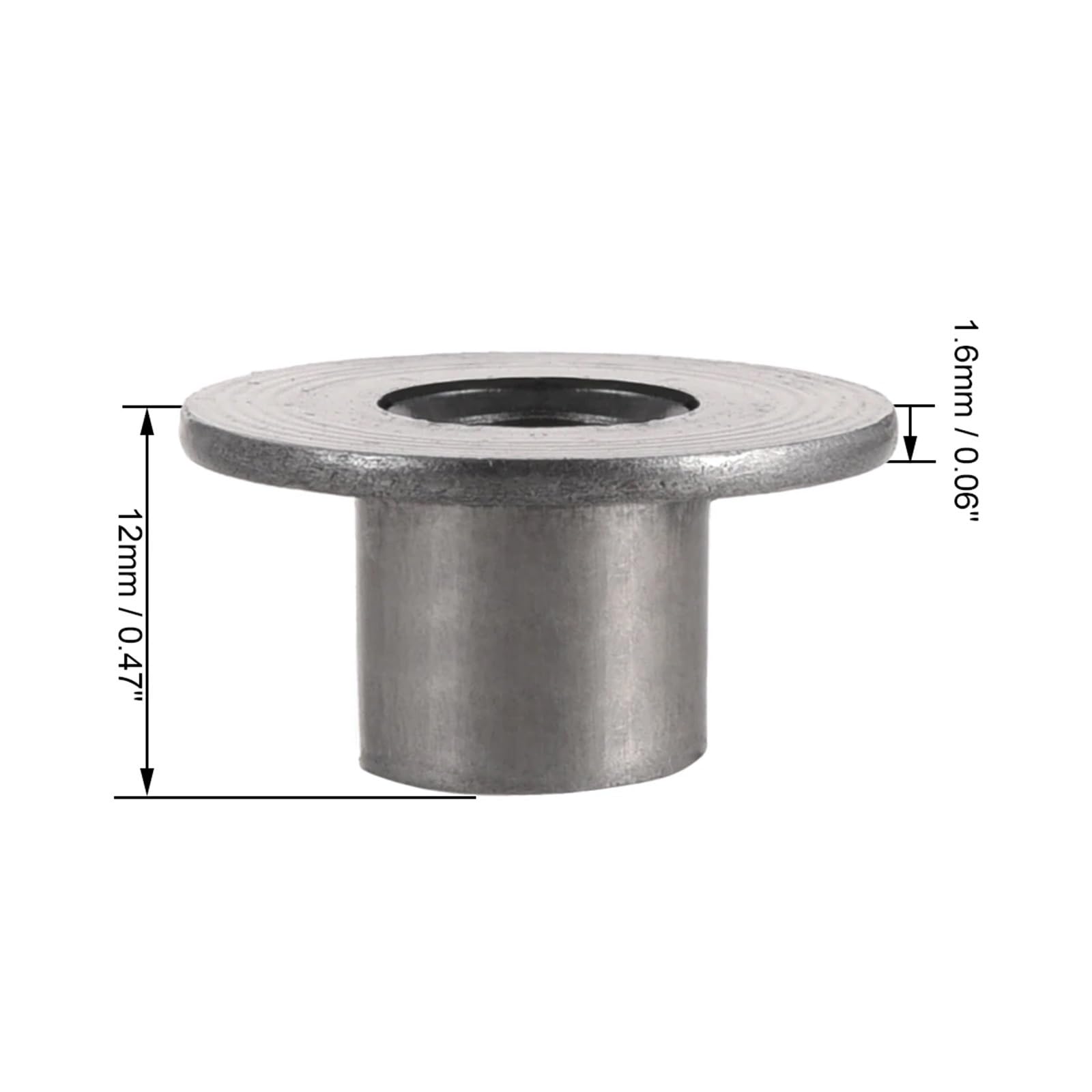 30 tuercas en T de acero al carbono M8 M10 for conexión de muebles, inserto de brida de base redonda(M8x17.9x3mm)