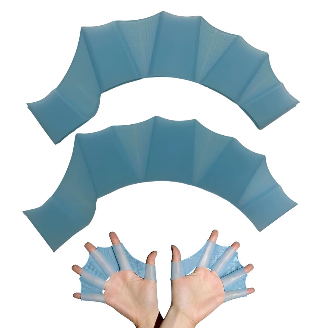 Palas de mano, palas cortas, 100% silicona, para entrenamiento de natación, entrenamiento en aguas abiertas, esnórquel, buceo para principiantes