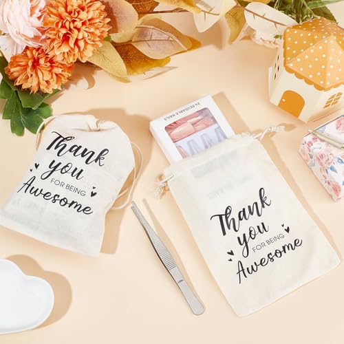 NICENEEDED 10 PCS Cotton Bags, 4.3 x 6 Inch Bachelor Party Decorations Reusable Shower Pouches With Drawstring - Image 4