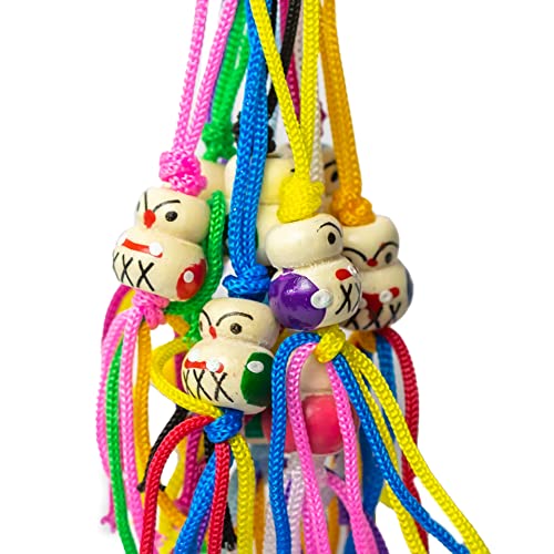 CHOUSE - Chinitos de la Suerte [10 Unidades, 10 Colores de Cordel] Auténticos Amuletos de Madera de...