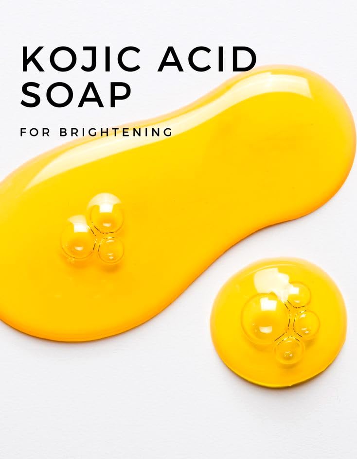 Image of Kojic Acid Soap with Glutathione, Niacinamide, Lemon for Skin Brightening, Dark Spots (Pack of 2)