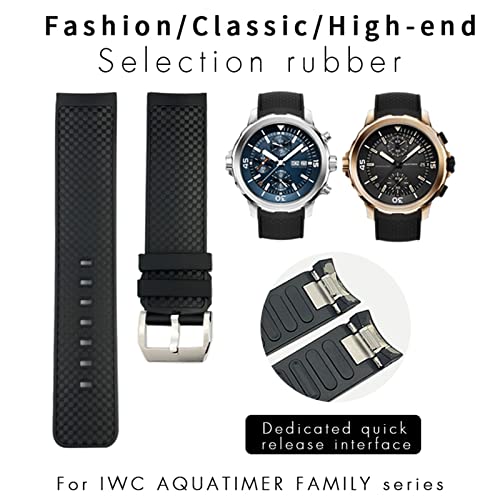 Correa de reloj de goma de flúor de 22 mm suave para la colección masculina IWC AQUATIMER 3