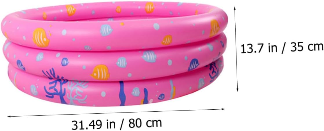 BESPORTBLE Inflatable Kiddie Swimming Pool for PVC Material Fast Inflation Multi-use as Bathtub Ball Pit for Indoor and Outdoor Summer Fun