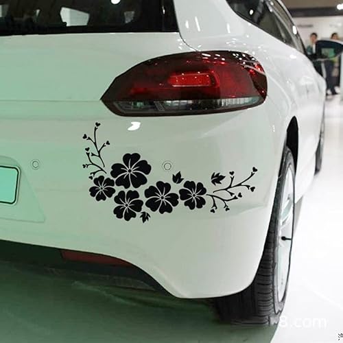 Miniatura 2 de Adhesivo para el cuerpo del automóvil, diseño de mariposa, flor y vid, autoadhesivas, calcomanías gráficas de vinilo para camión, calcomanía para