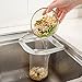 Demiawaking Rangements sous évier Triangulaire, Panier Filtre d'Évier pour Cuisine avec 30 Sacs en Filet, Panier de Vidange en Filet Suspendu pour Évier de Cuisine (Gris)