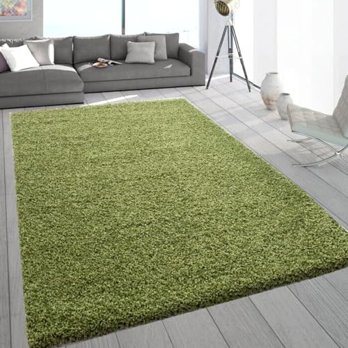 Image of SASONS® Extra Large Shaggy Rug 5cm Thick Soft Pile Modern Fluffy Rugs for Living Room Bedroom Floor Carpet Mat Non Shedding Warm Colours Small Large X-Large Area Rugs (Green, 160 x 230cm)