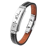 HUIANGLIYG Lederarmband Mit 12 Sternzeichen, Punk-Stil, Armband Mit Verschluss, Geburtstagsgeschenk Für Männer Und Frauen, Sternzeichen Waage, 21,5 Cm