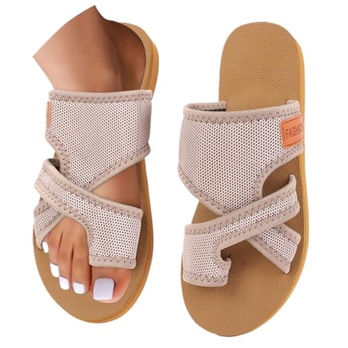 Sandals for Women Summer Extra Wide Beach Breathable Comfortable Mesh Hollow Mesh Slide Walking Sandals Flip Flops Beach Sandals