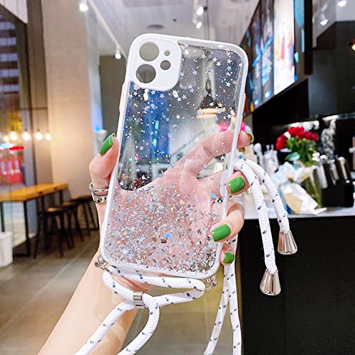 Coque Samsung A12 5G avec cordon collier silicone argent