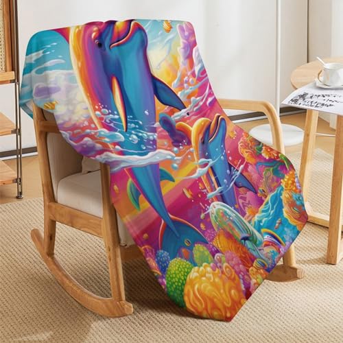 Manta de franela de delfín 150x200 cm para sofá cama 8