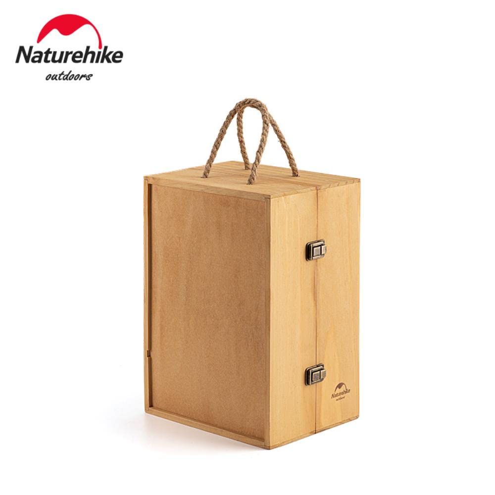 Amazon | Naturehike 木製スパイスボックス/屋外用多層調味料ボックス