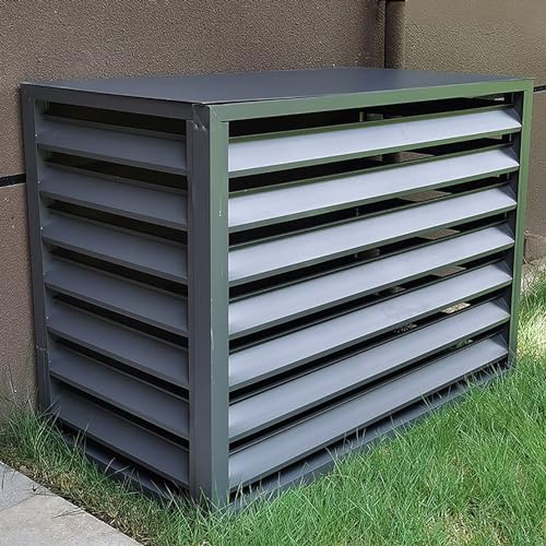 QYMYOZ Aluminum Air Conditioner Cover All Weather Protective Cover for Outdoor AC & Heat Units Decorative Privacy Fence Screen Durable Condenser Grilles Weatherproof Protection