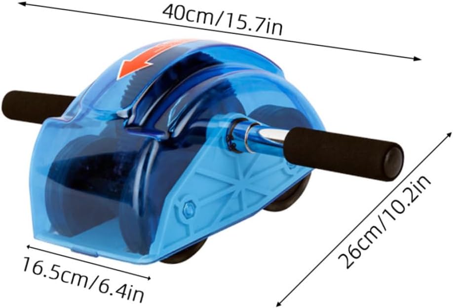 YARNOW Ab Roller Wheel with Gear Four Wheel Fitness Equipment for Abdominal and Core Strengthening Lightweight and Easy to Assemble for Home Gym Use Blue