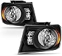 For 2007-2009 Dodge Durango SUV OE-Style Black Headlight Assembly Headlamp Housing Replacement Pair, Driver & Passenger Side