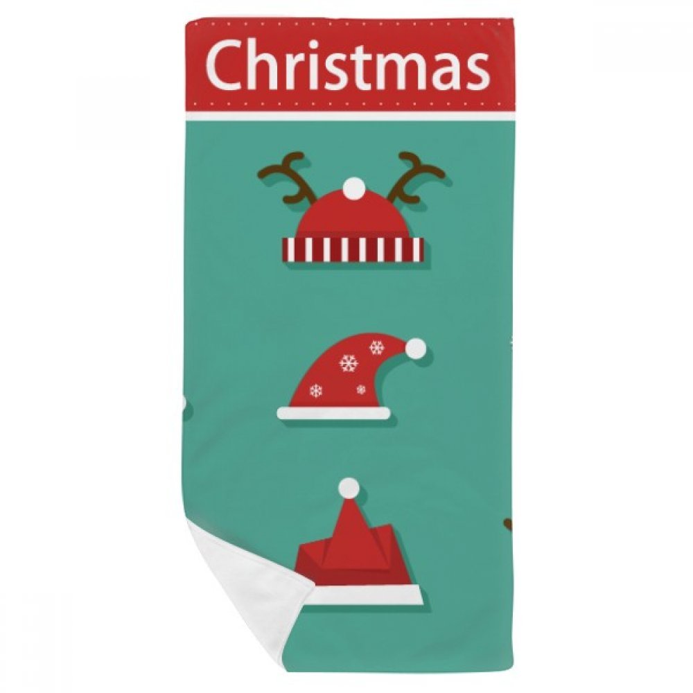 Serviette de bain Joyeux Noël 35x70cm multicolore en tissu doux