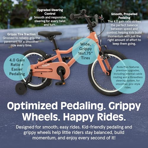 Image of Retrospec Koda Plus Kids Bike for Boys & Girls Ages 4-6 Years - 16 inch Children's Bicycle, Adjustable Seat & Handlebars