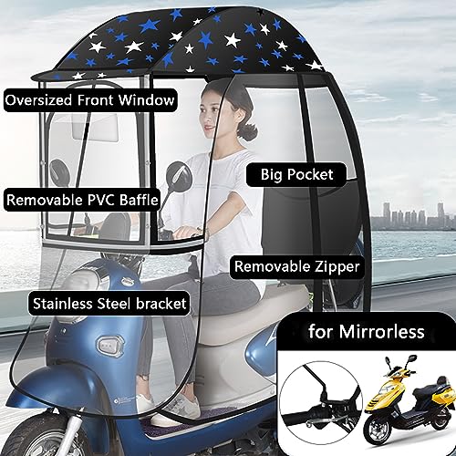 Cubierta impermeable universal para scooter, con tiras reflectantes y bolsillos de almacenamiento para protección contra todo tipo de clima